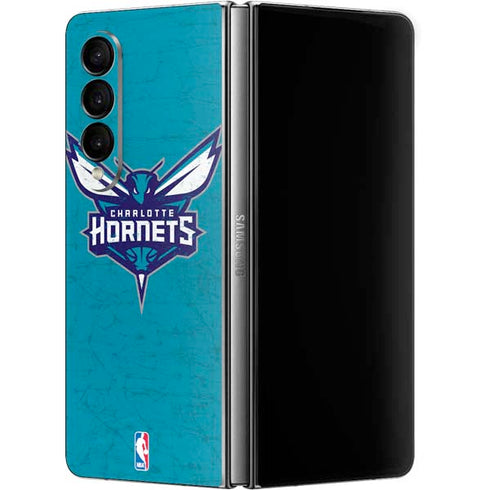 NBA Charlotte Hornets Distressed Galaxy Z Fold4 5G Skin